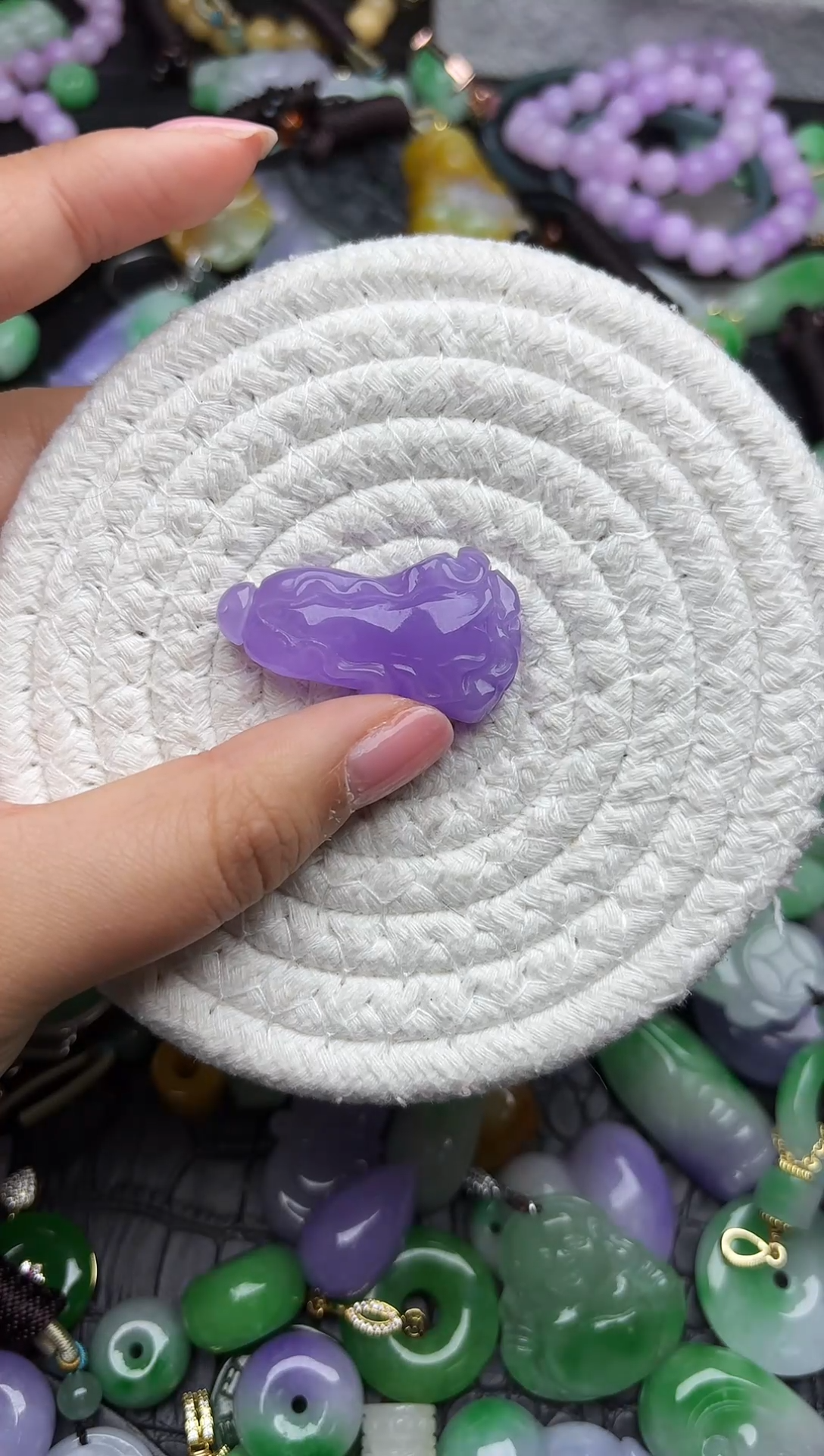 颈饰未镶嵌翡翠缅甸翡翠吊坠