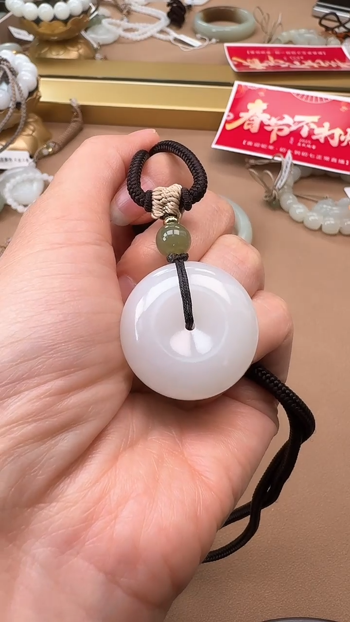 【闪购商品】和田玉吊坠未镶嵌1395 平安扣