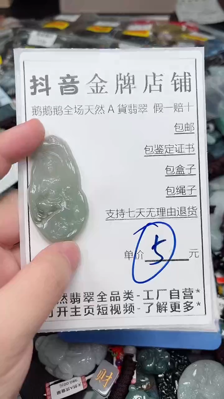 翡翠未镶嵌颈饰全场天然A货翡翠招财玉