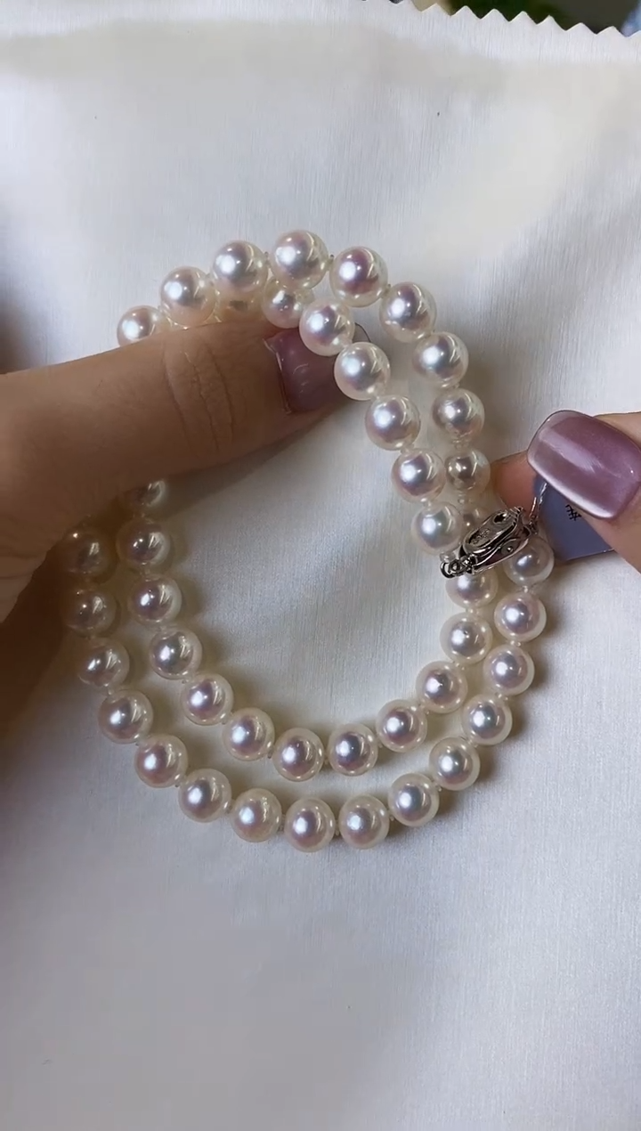 【闪购商品】海水珍珠项链未镶嵌8-8.5Akoya海水珍珠项链