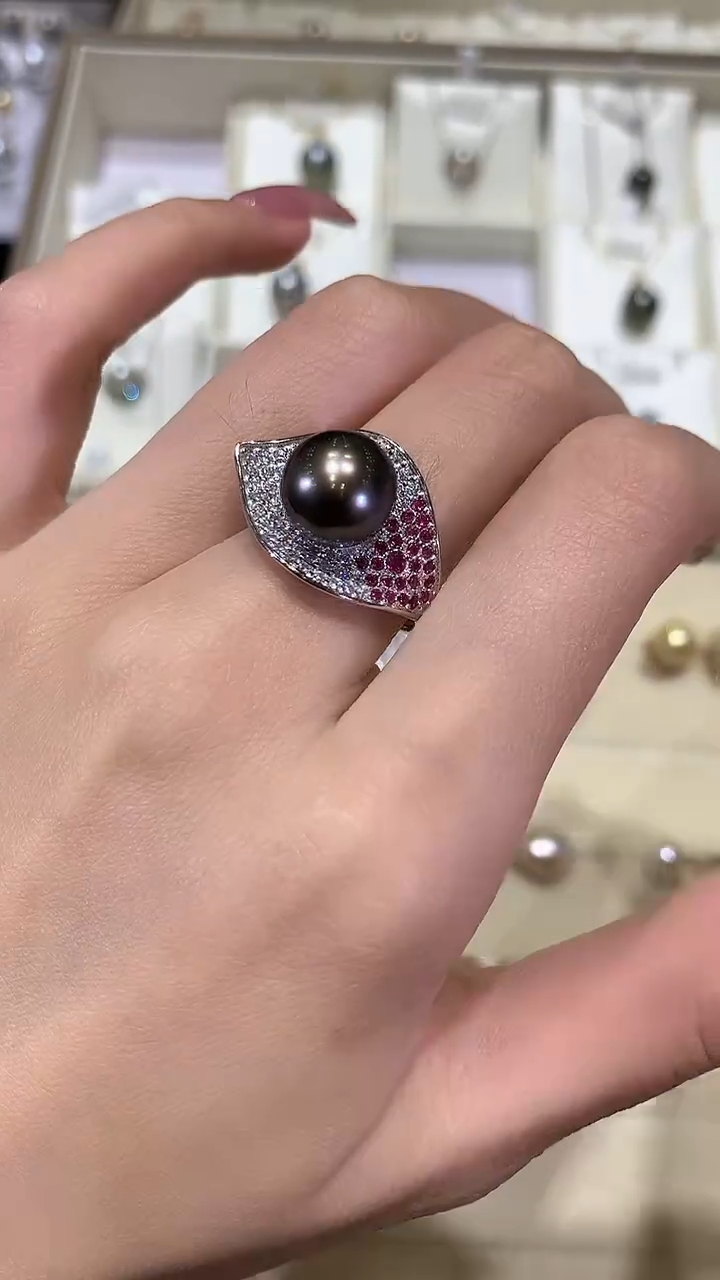 【闪购商品】海水珍珠戒指未镶嵌大溪地戒指海水珍珠DD