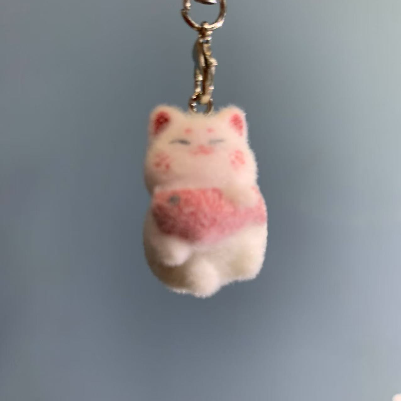 植绒小猫鱼手机链挂件X113