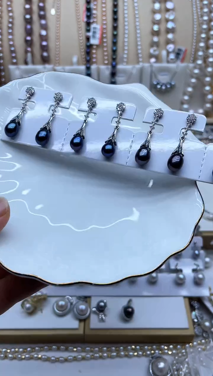 未镶嵌耳饰淡水珍珠耳环多样性发其一