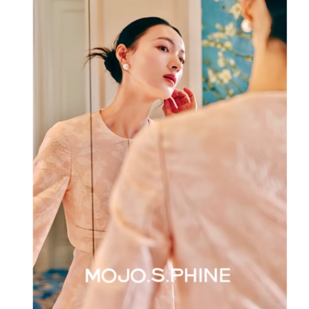 【晨粉专享价】2025年早春新款精致提花假两件连身裙-MOGA01WOP021