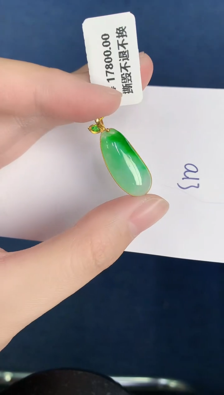 【闪购商品】翡翠颈饰18K金镶嵌000000000