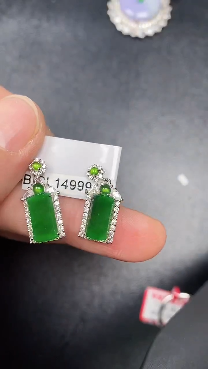 银S925镶嵌戒指翡翠8000