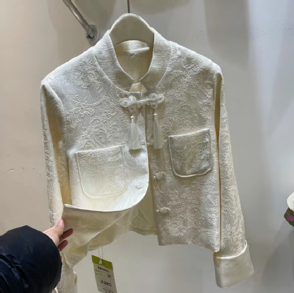 045国风气质外套盘扣口袋小个子女新款流苏个性时尚开衫上衣