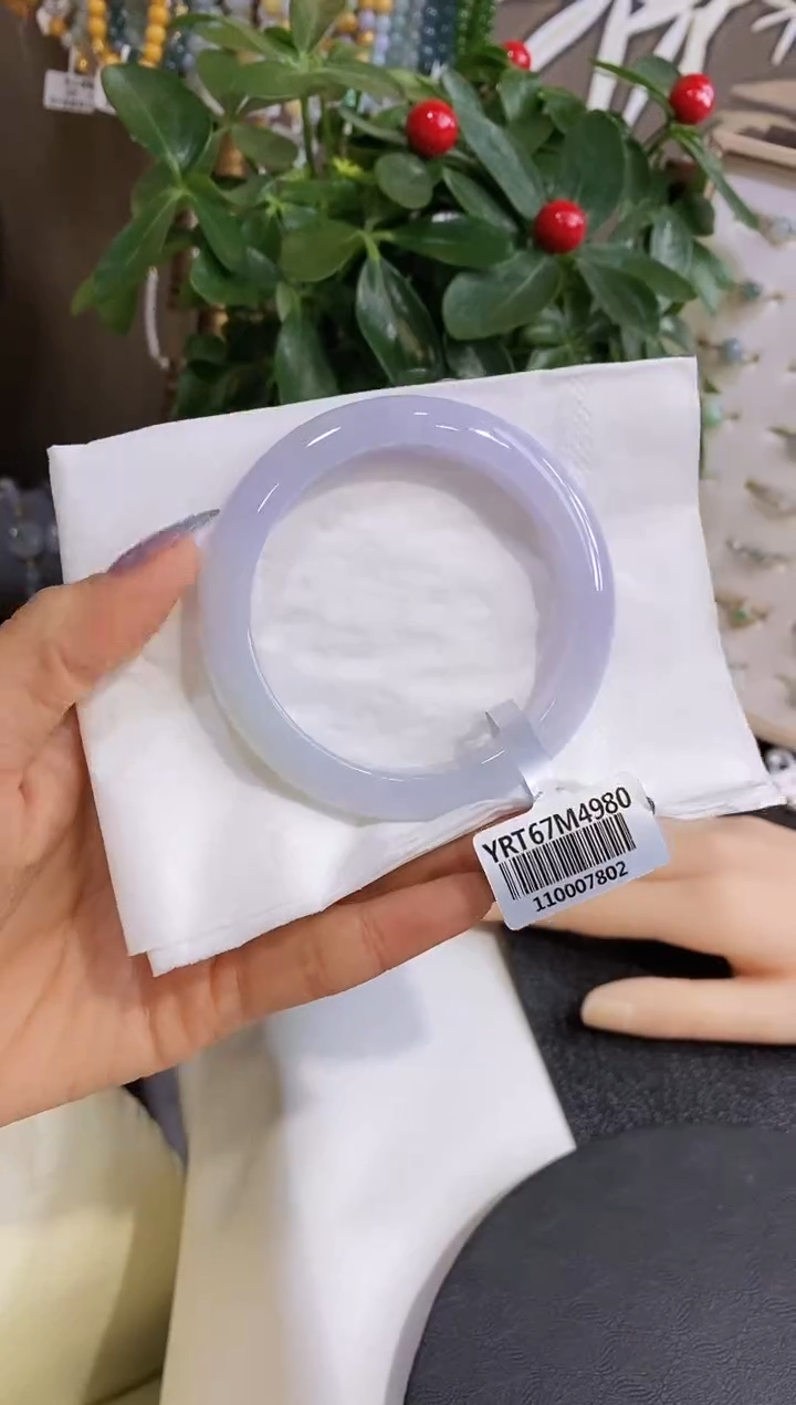 【闪购商品】翡翠手镯未镶嵌144冰胶紫57.6/11.1*8.8