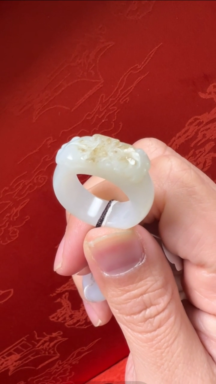 【闪购商品】和田玉戒圈未镶嵌新疆白玉老熟戒圈