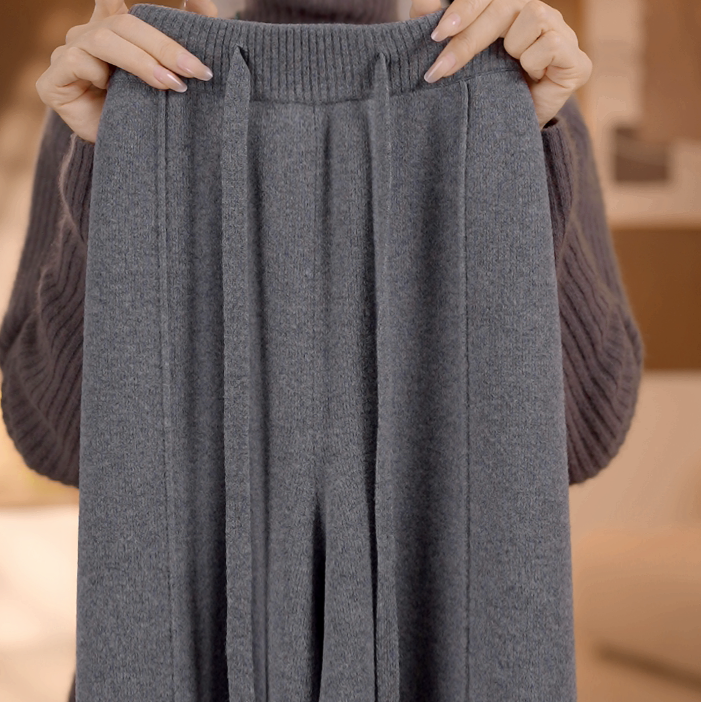 【QQ】杭州专柜 中高腰女裤 冬季款 加绒直筒长裤 C-0001-圈圈