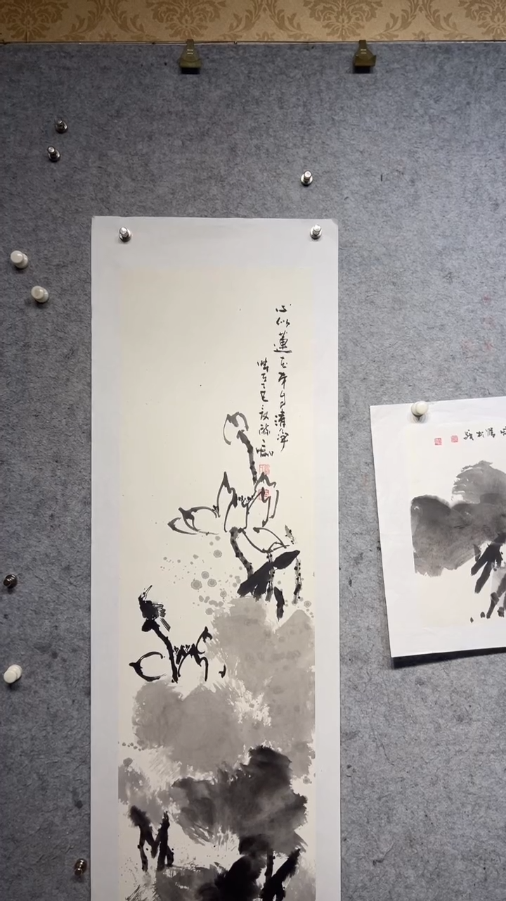 国画过*楼张自学的水墨