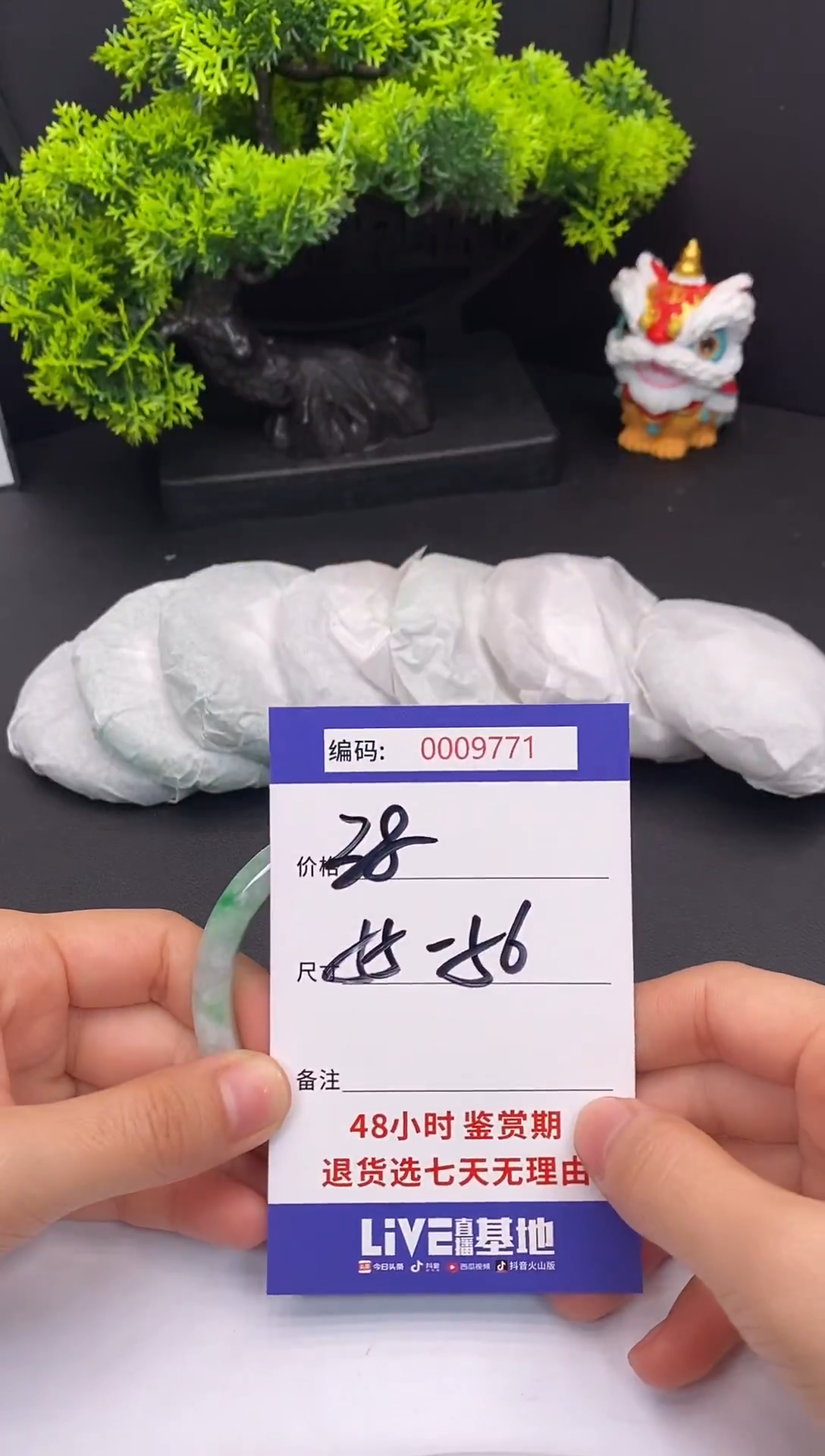 未镶嵌手镯翡翠0009771