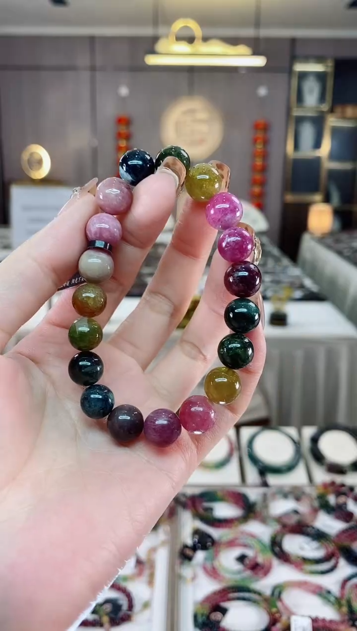 【闪购商品】单圈手串10mm+未镶嵌碧玺dan多样性发货一条