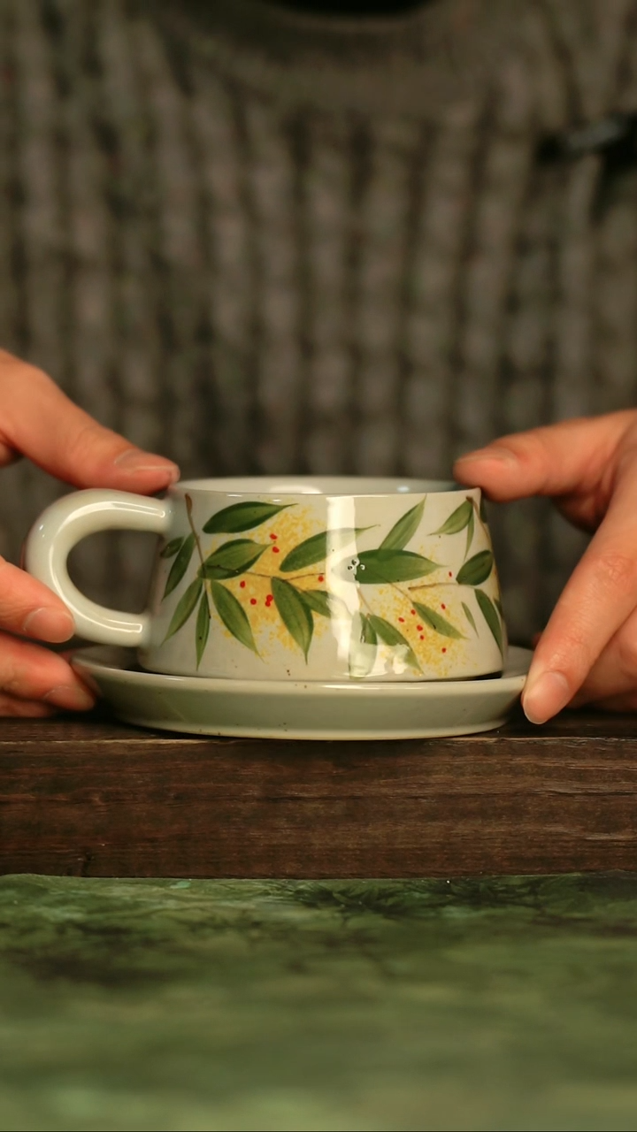 釉下彩手工手绘瓷器青诗集手工手绘瓷器