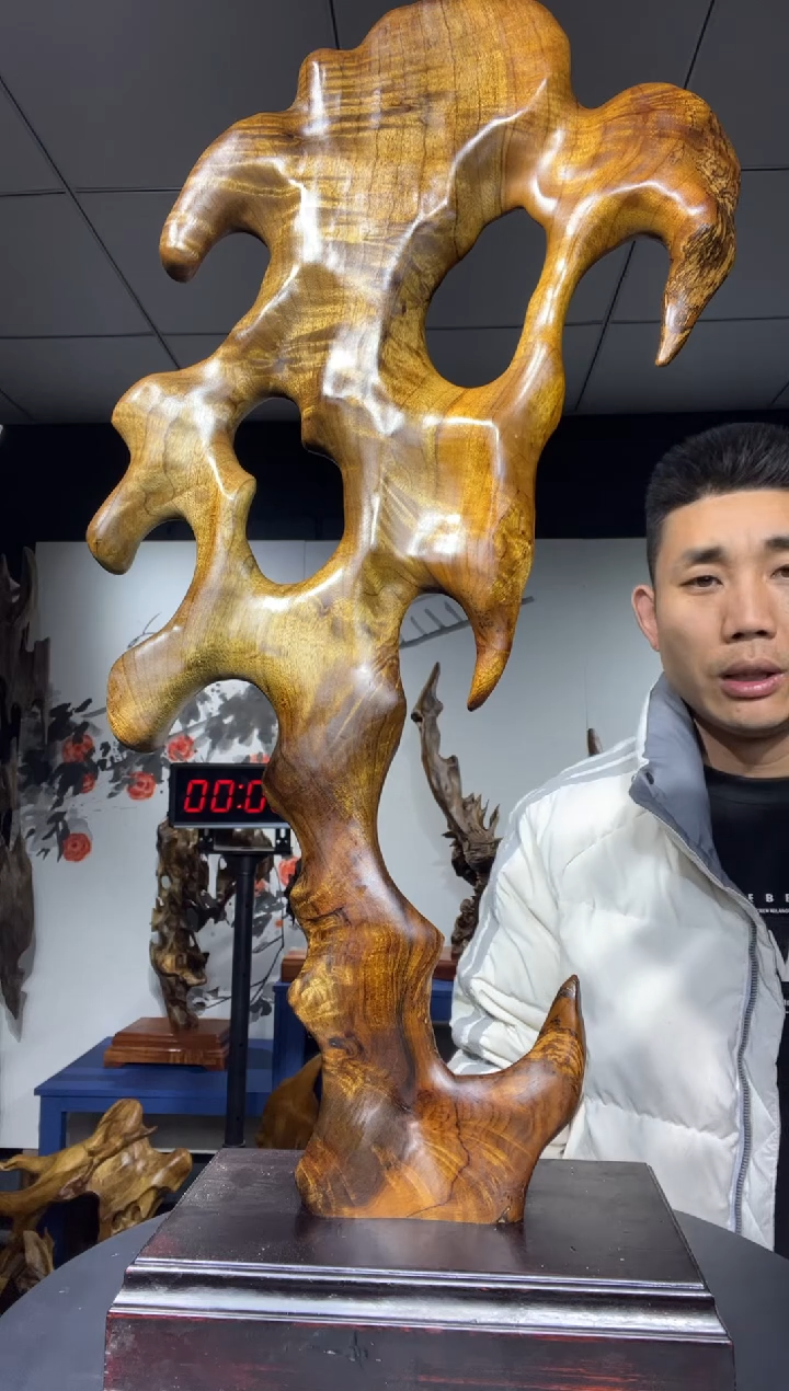 【闪购商品】金丝楠木雕金丝楠木工艺品摆件