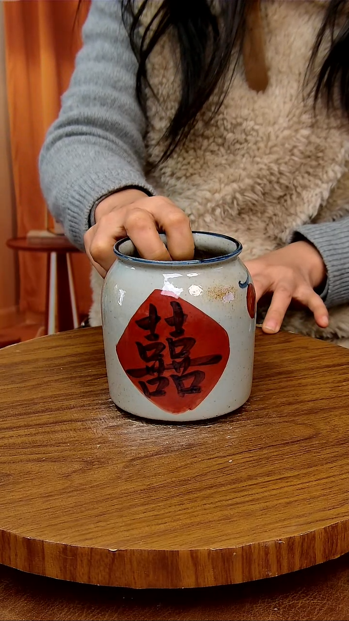 杯子陶景德镇手工手绘釉下彩陶瓷 ，微瑕