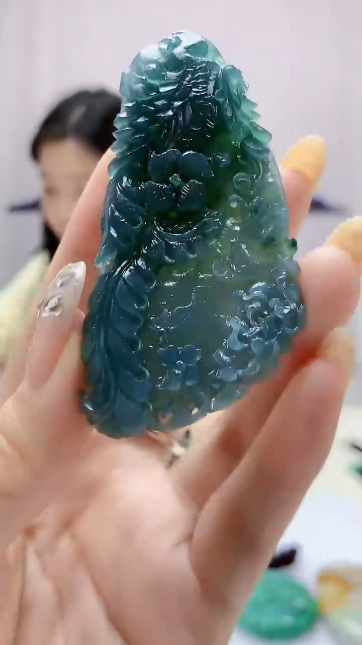 定制翡翠未镶嵌0405DD-毛货挂件66