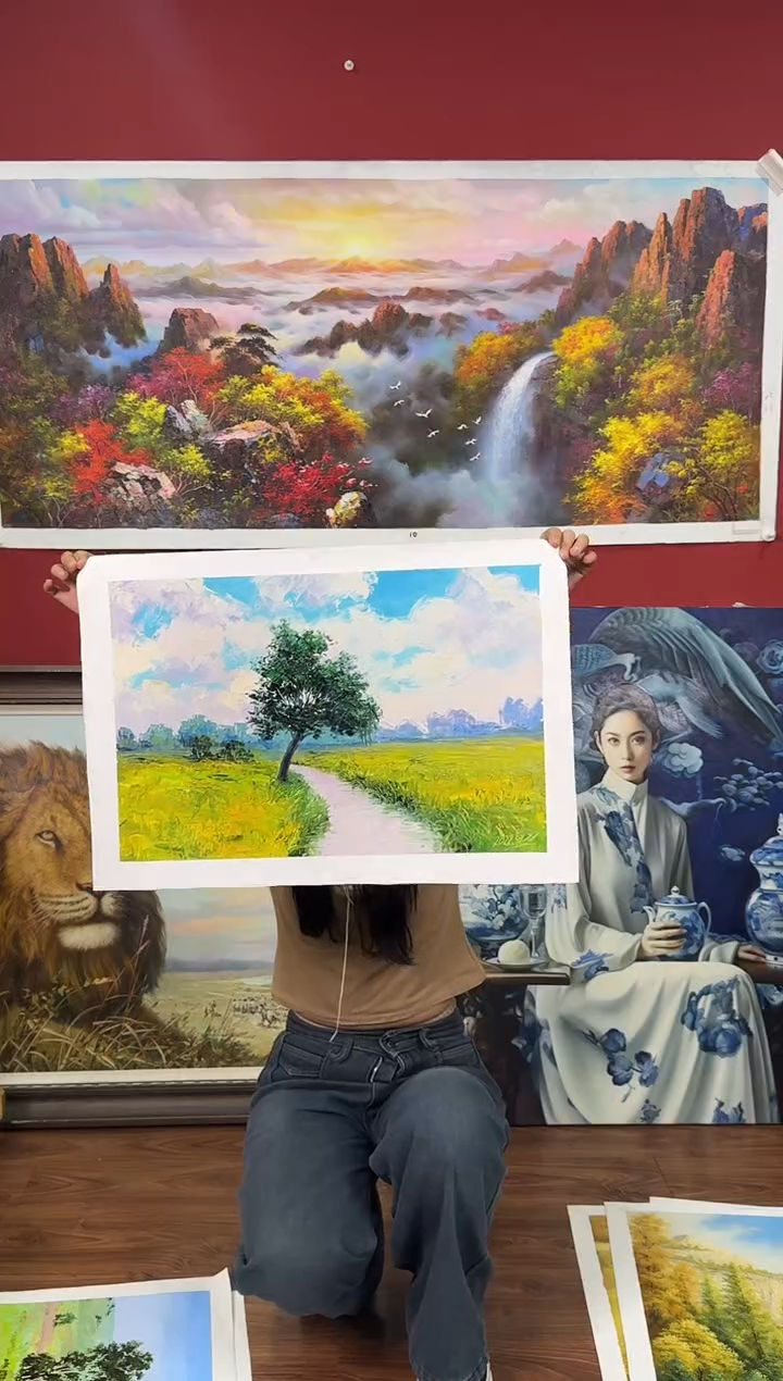 油画【110号】约53*35cm丨朝鲜原创纯手绘孤品油画丨顺丰包邮