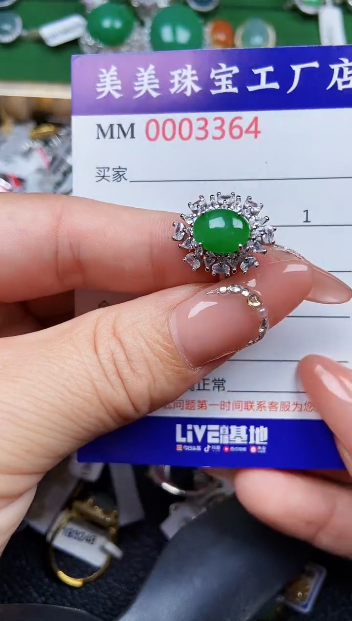 【闪购商品】翡翠颈饰银S925镶嵌3364
