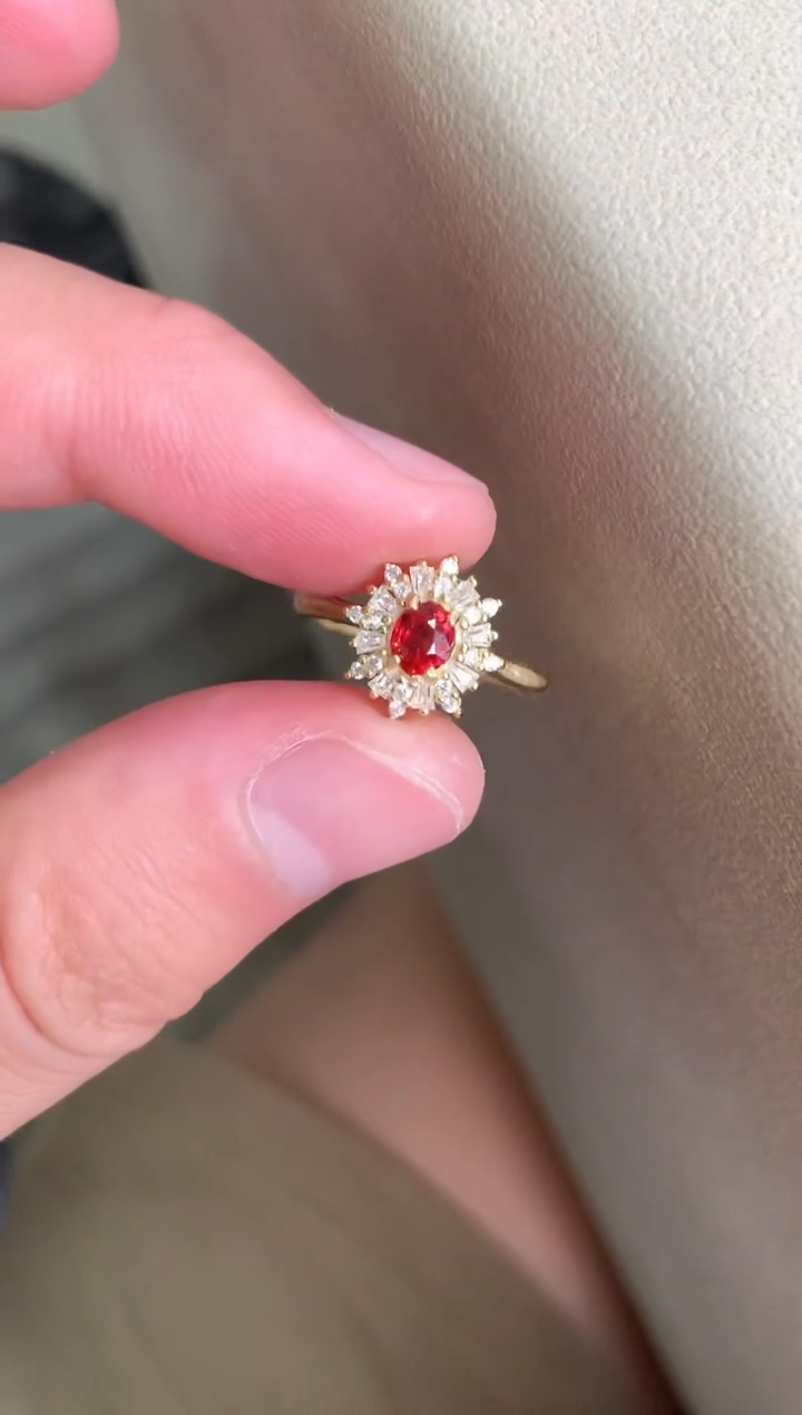 蓝宝石戒指银S925镶嵌蓝宝戒指