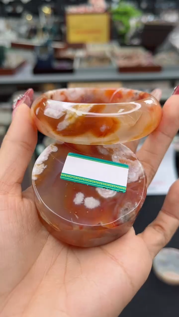 【闪购商品】石英质玉手镯未镶嵌57圈口（赠品镯心）S901