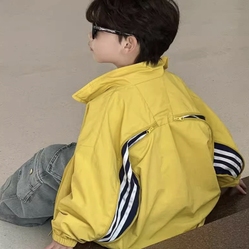 韩版儿童时尚百搭运动冲锋衣休闲宽松夹克