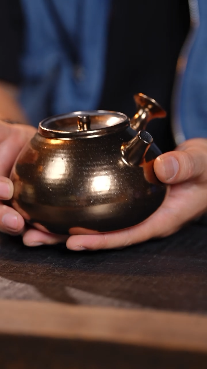 茶盏茶器茶道茶具wlk落日金茶壶