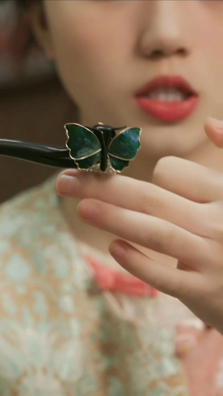 刺绣湘传礼纯手工发簪