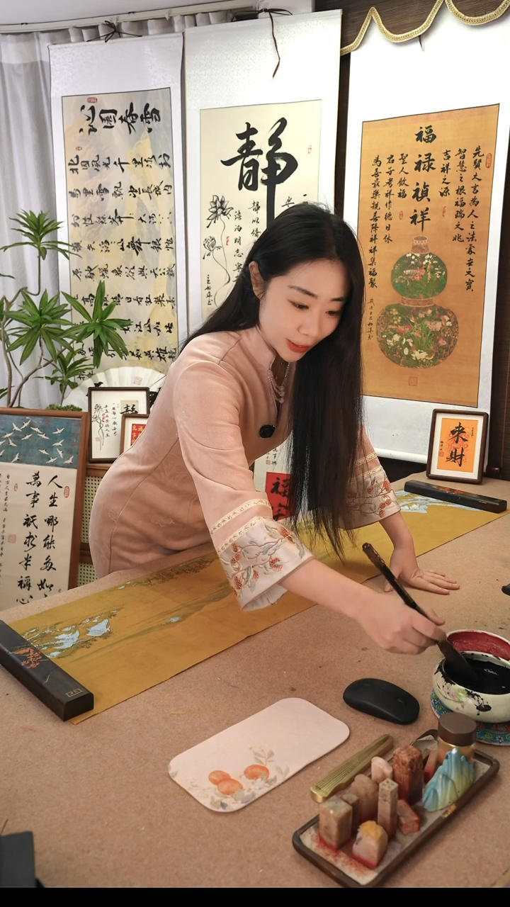 书法六****家青云志卷轴210*55厘米书写
