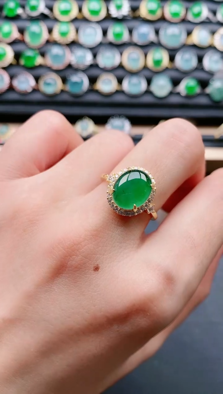 【闪购商品】翡翠戒指银S925镶嵌111111