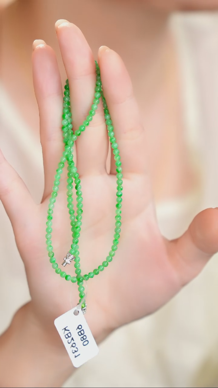未镶嵌手串翡翠42珠链|3800+0多样性发其一