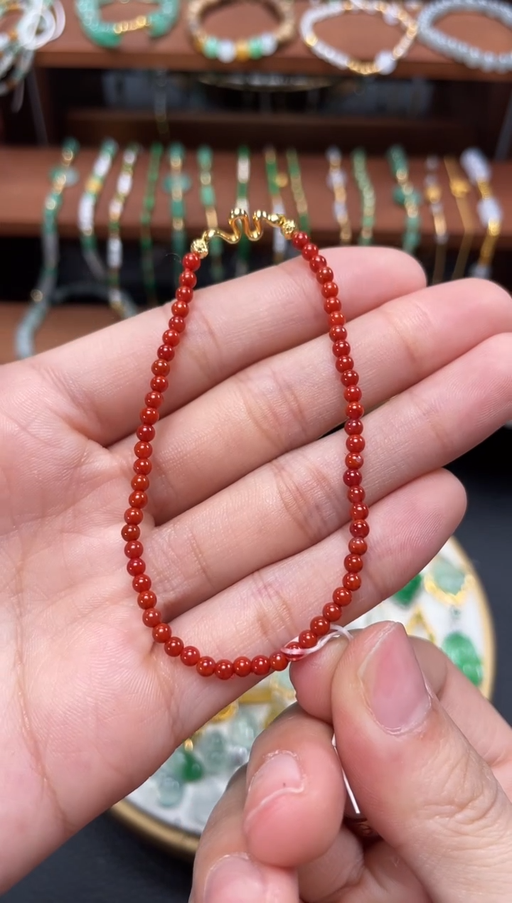 【闪购商品】南红玛瑙手串未镶嵌一个   JK415