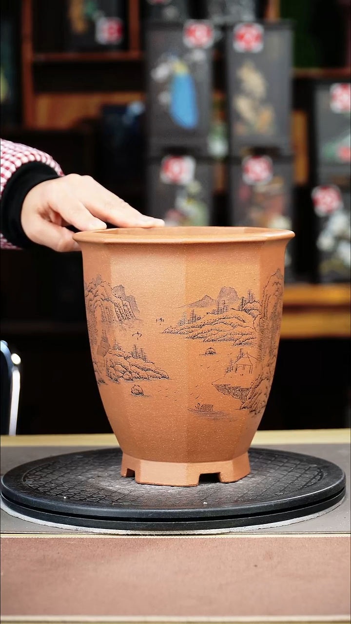 紫砂花盆紫砂花盆