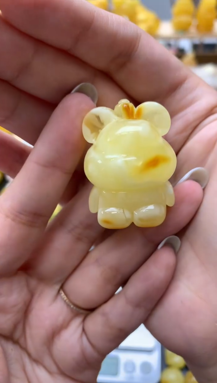 琥珀未镶嵌珠宝奇石025琥珀蜜蜡瑕疵