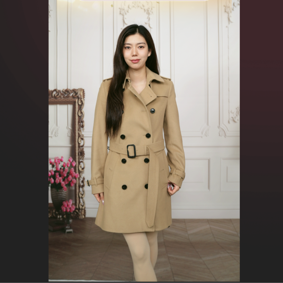 95新 BURBERRY/博柏利 麦殿/大衣尺码UK6/251028LXXHX05