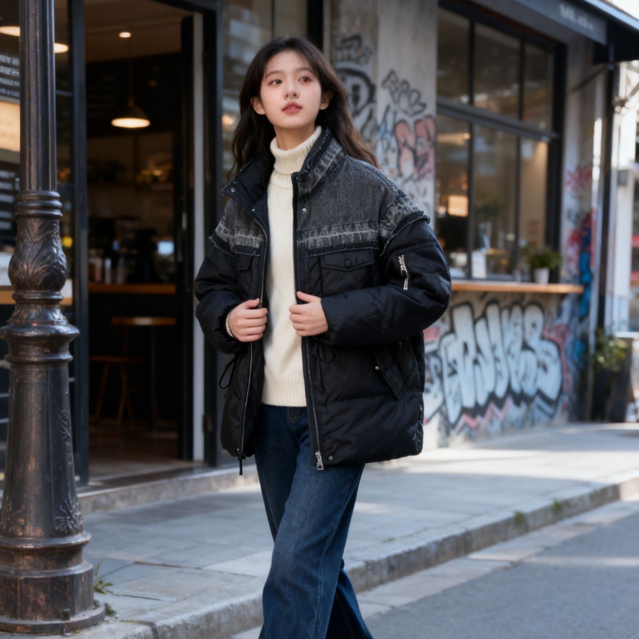 9898899高端专享老林家儿童冬款羽绒服黑色（靠谱）