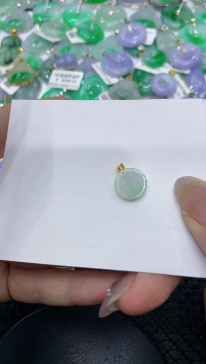 【闪购商品】翡翠颈饰18K金镶嵌222222222