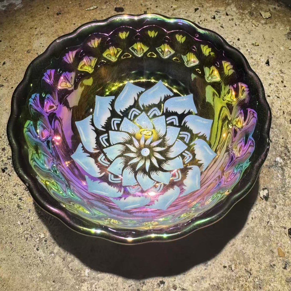 茶杯茶器  炫彩蓝莲花