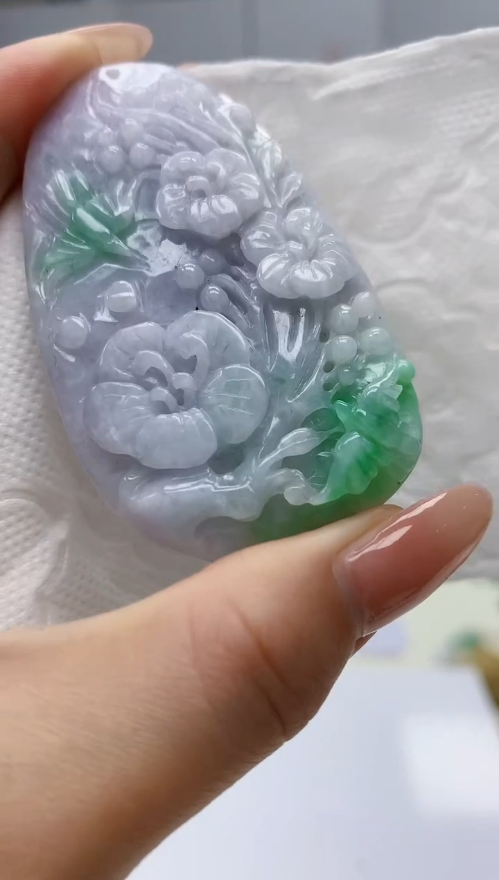 【闪购商品】定制翡翠未镶嵌4868jj-毛货挂件94