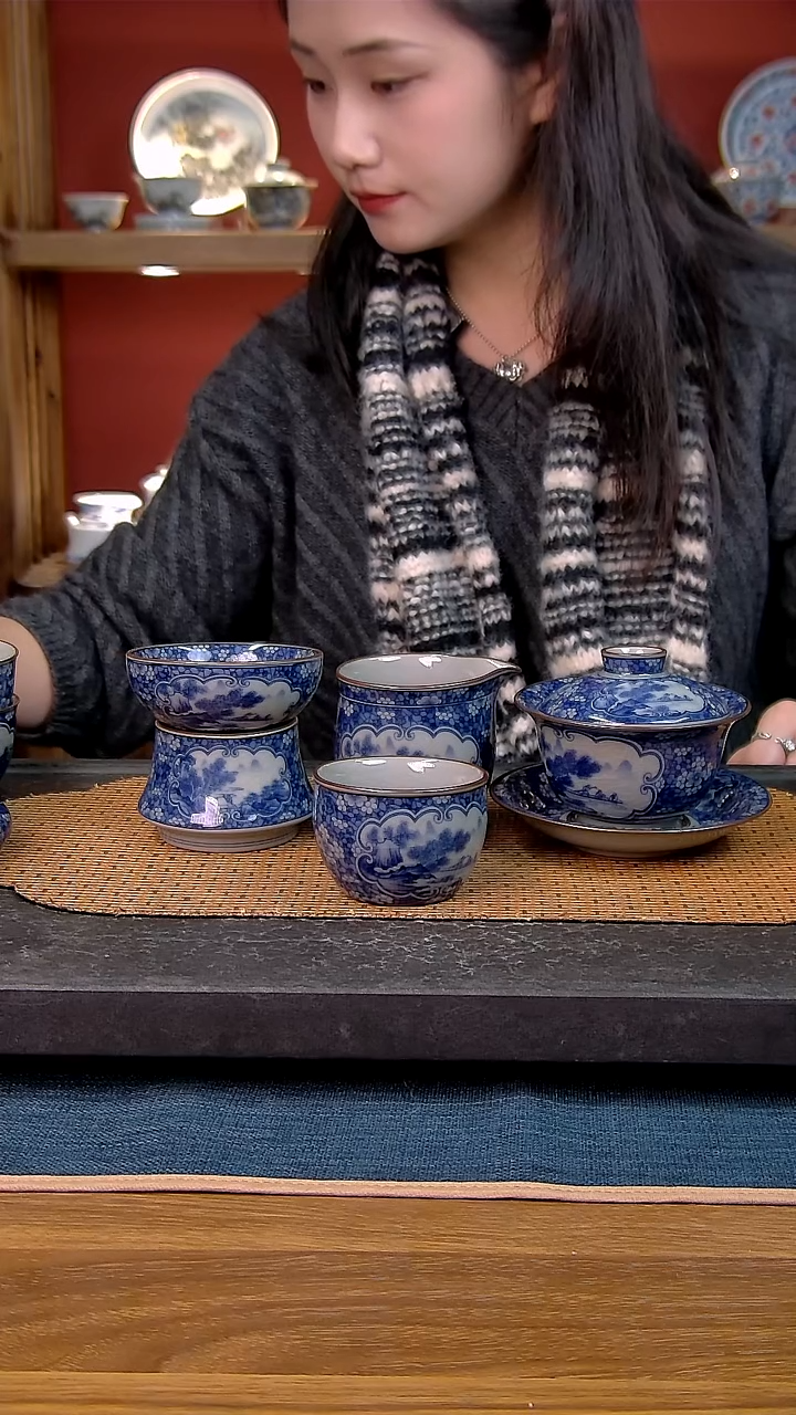 哥***爱简装家用款4件套 老陶泥开片纹陶瓷茶具