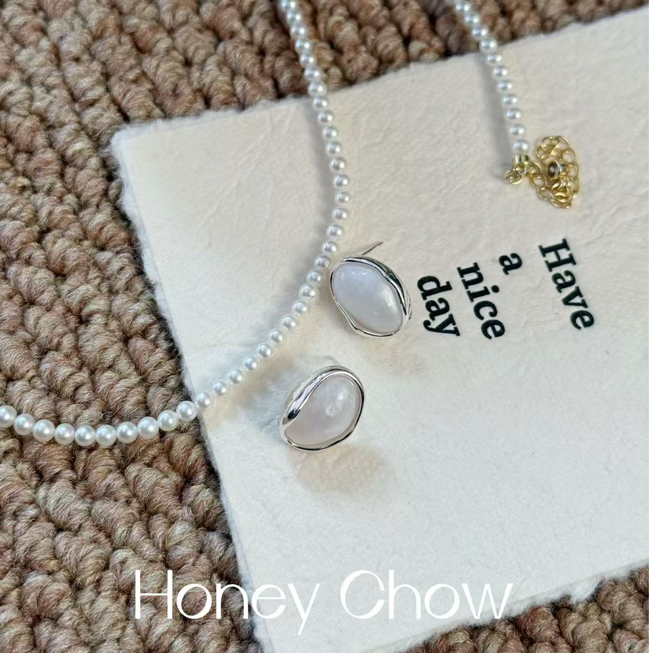 铜合金耳饰 甜蜜粥Honey Chow 2025夏日水滴轻奢小众高级感耳钉