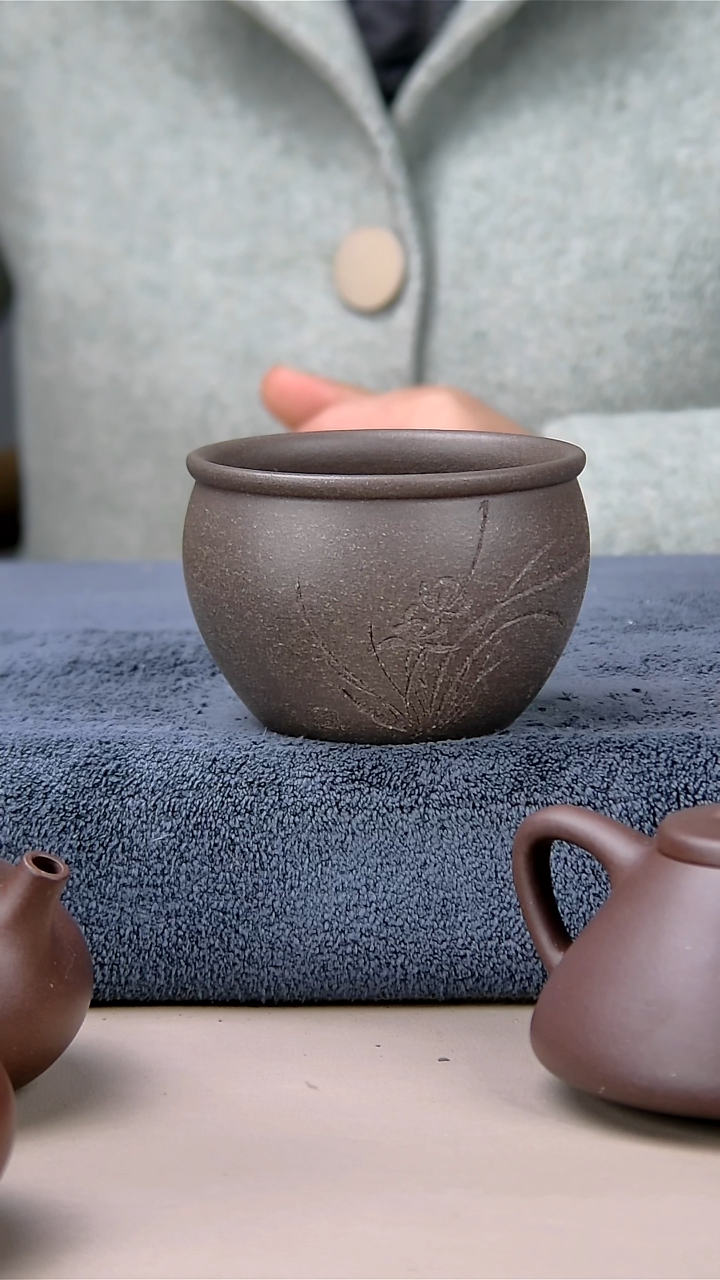 【闪购商品】紫砂茶壶杯子蟹壳清200