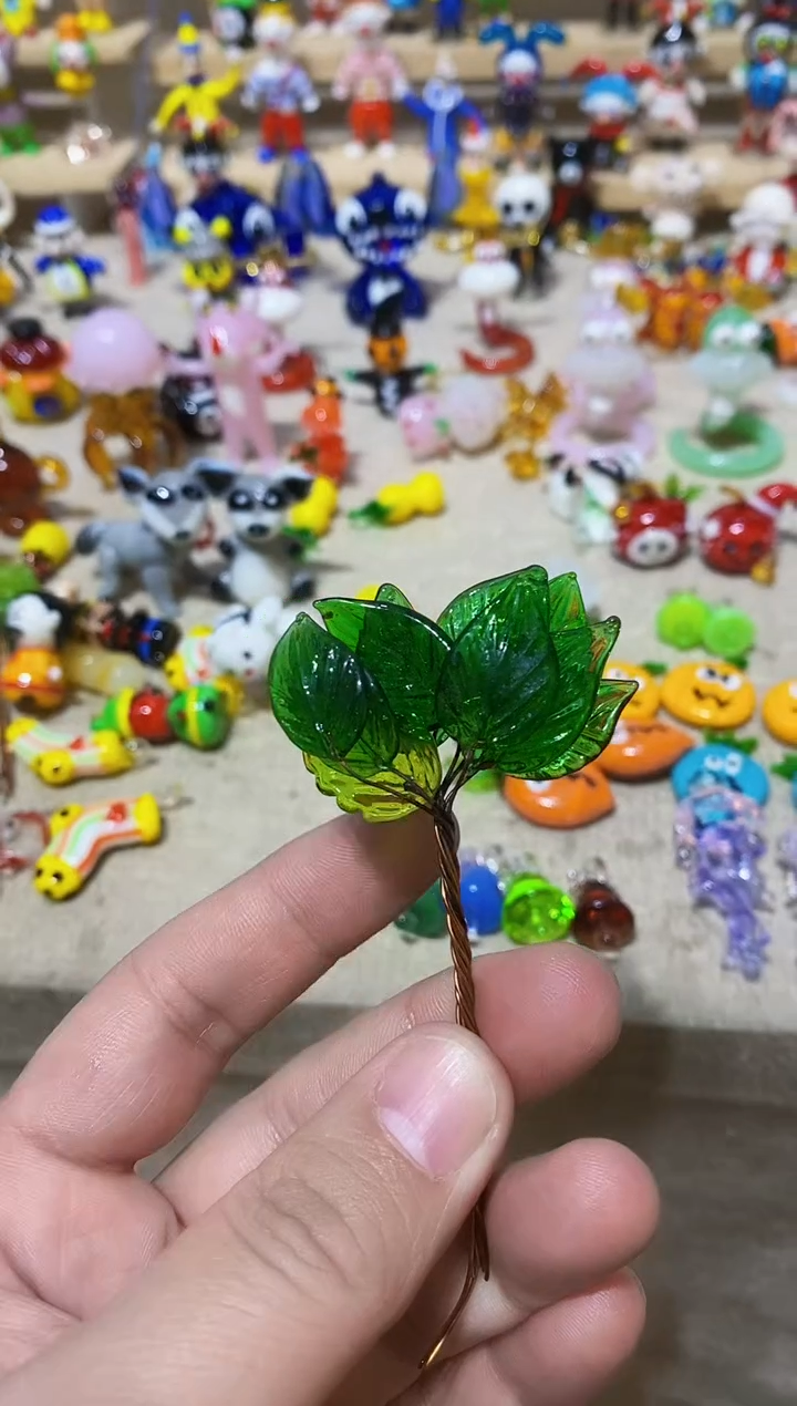 【闪购商品】琉璃手工艺品一把叶子