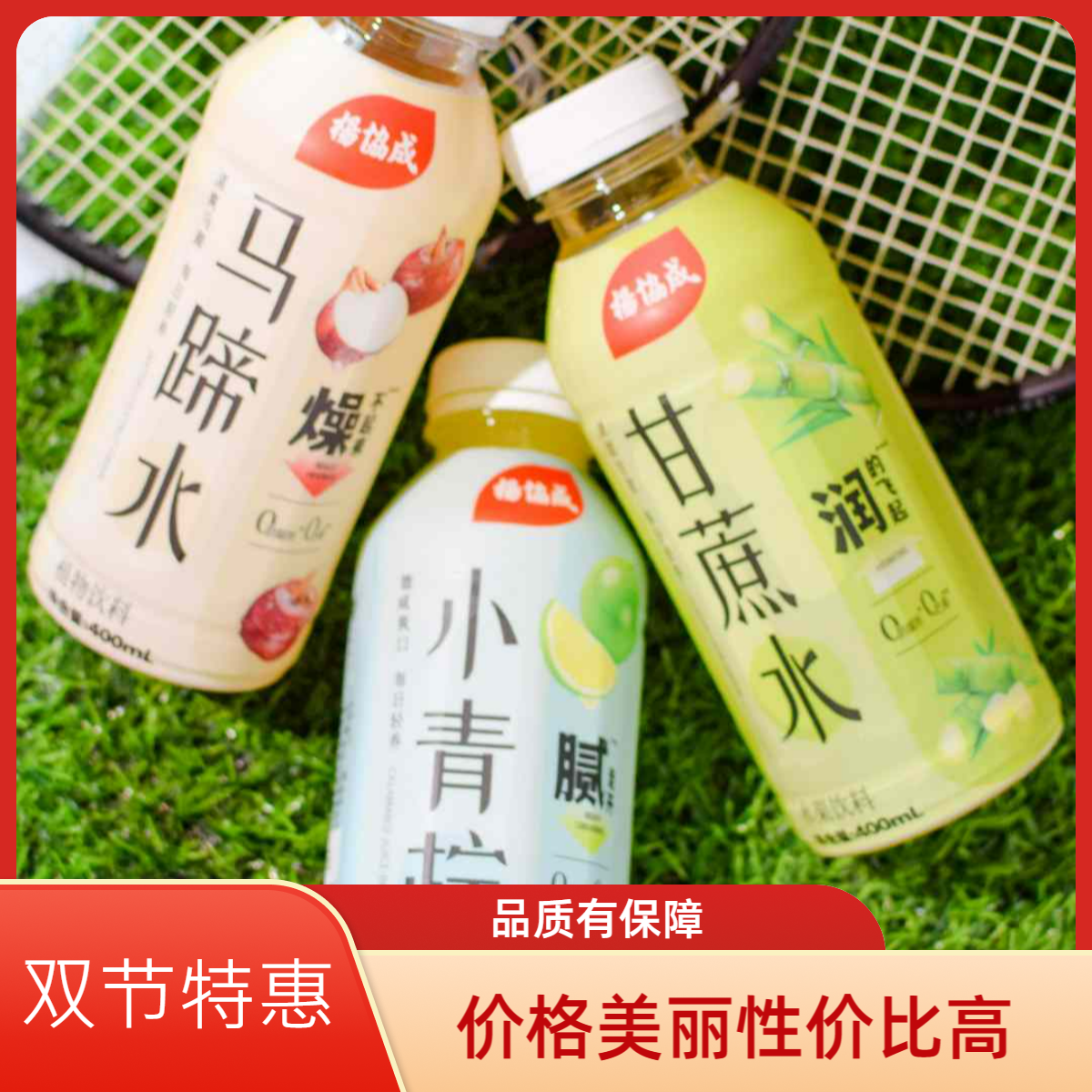 【果汁系列】杨协成马蹄水甘蔗水补水好喝清爽解腻饮料400ml*15瓶