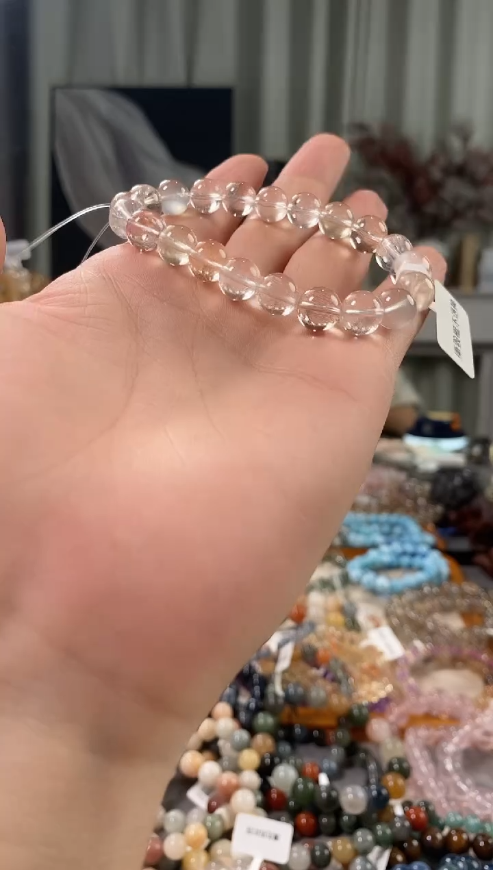 未镶嵌手链水晶彩兔毛