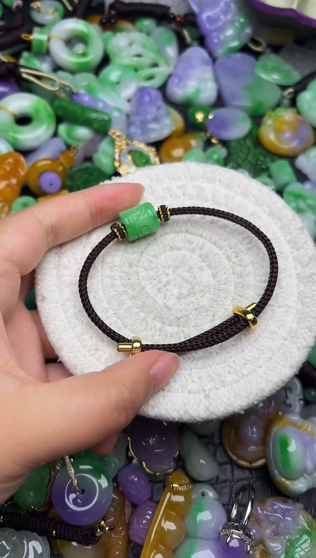 颈饰未镶嵌翡翠缅甸翡翠吊坠