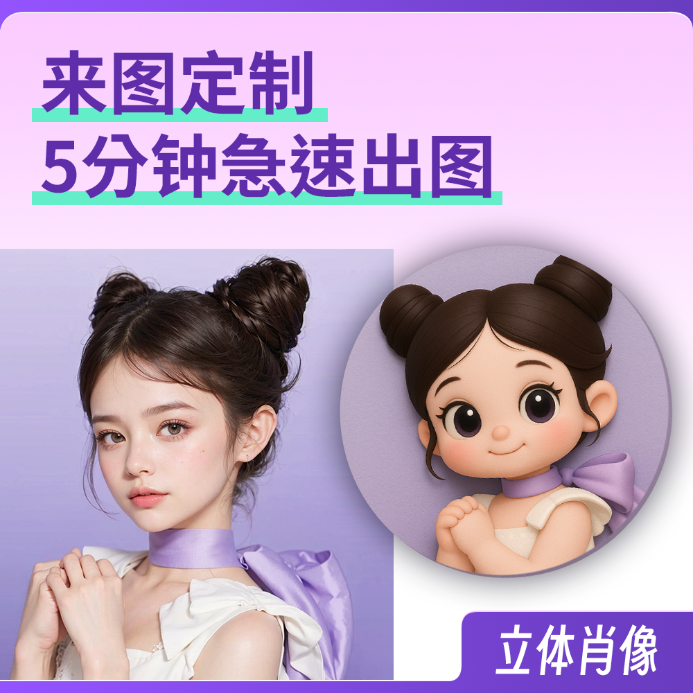 照片定制3D立体冰箱贴吧唧车摆件徽章谷子手送孩子女友毕业季礼物