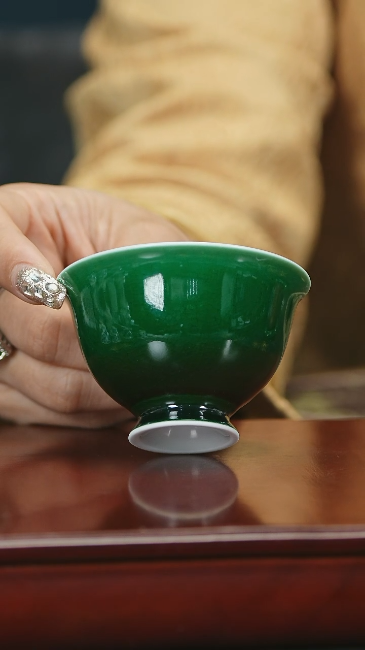 【闪购商品】瓷唐里郎窑绿小杯杯