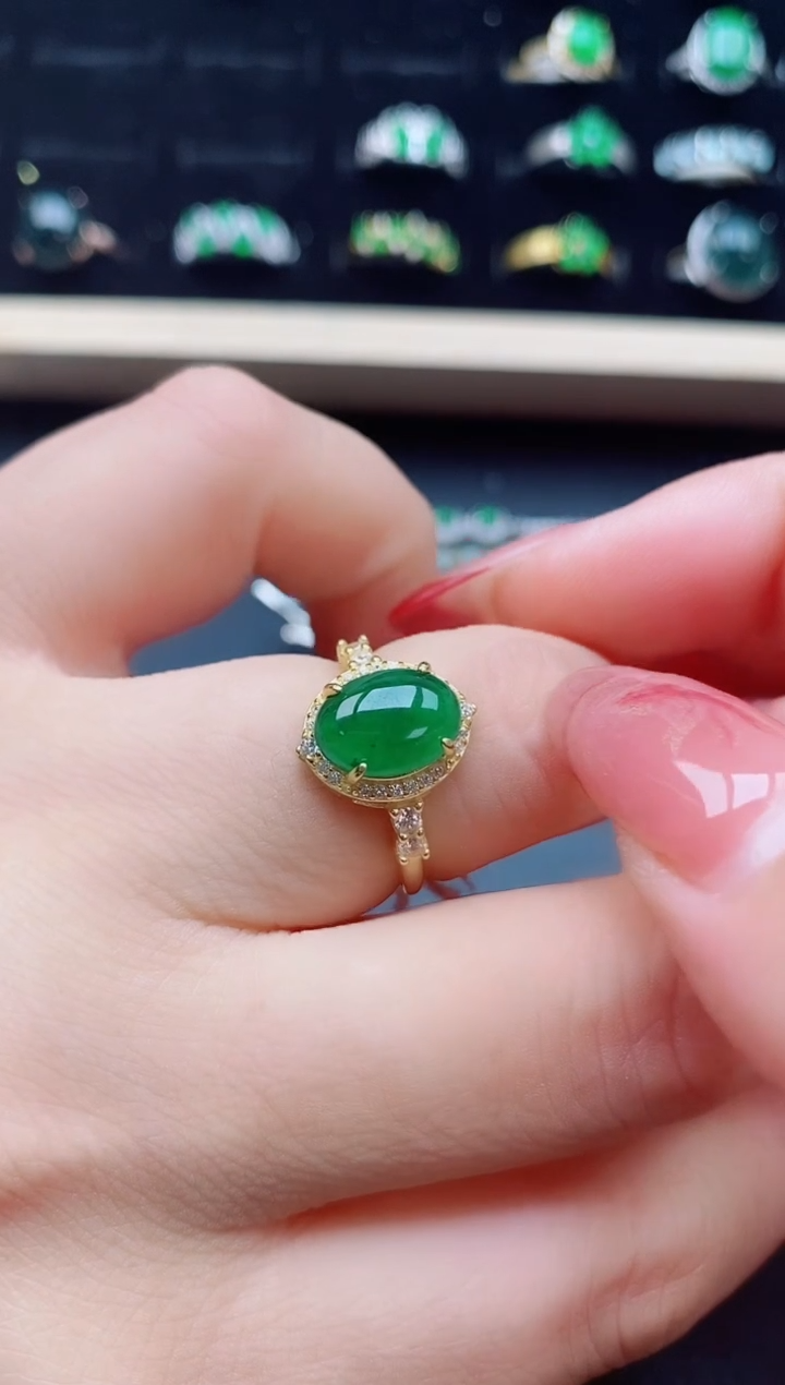 【闪购商品】翡翠戒指银S925镶嵌508508805