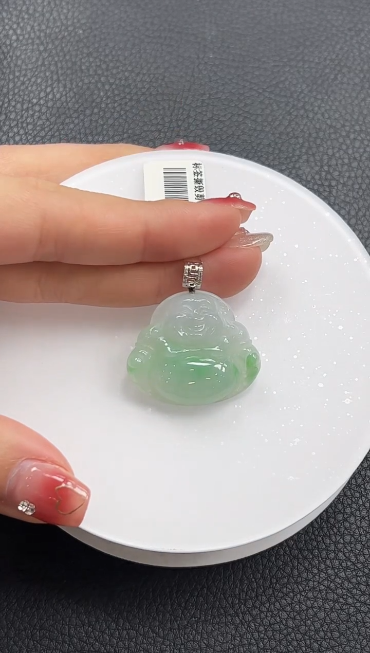 【闪购商品】翡翠颈饰18K金镶嵌佛公